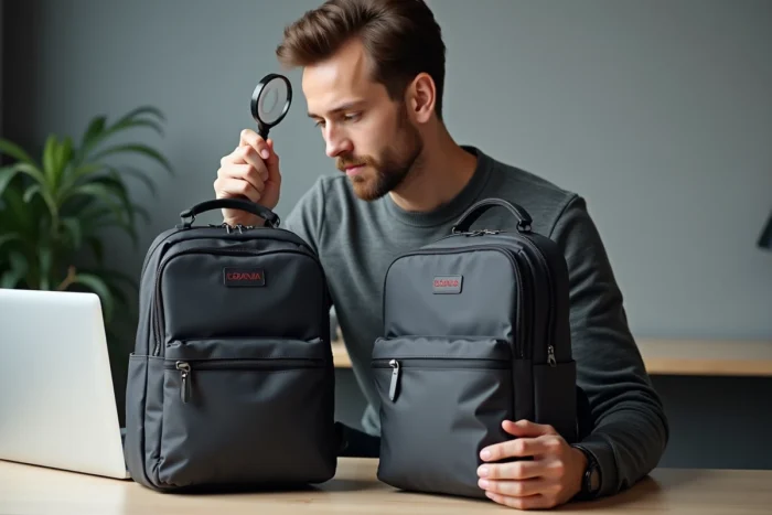 Comparaison de deux sacs Cabaia pour identifier les différences entre un modèle authentique et une contrefaçon