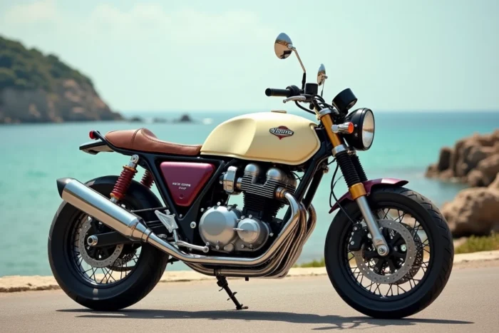 Fantic Casa 50 au style rétro moderne sur route côtière méditerranéenne